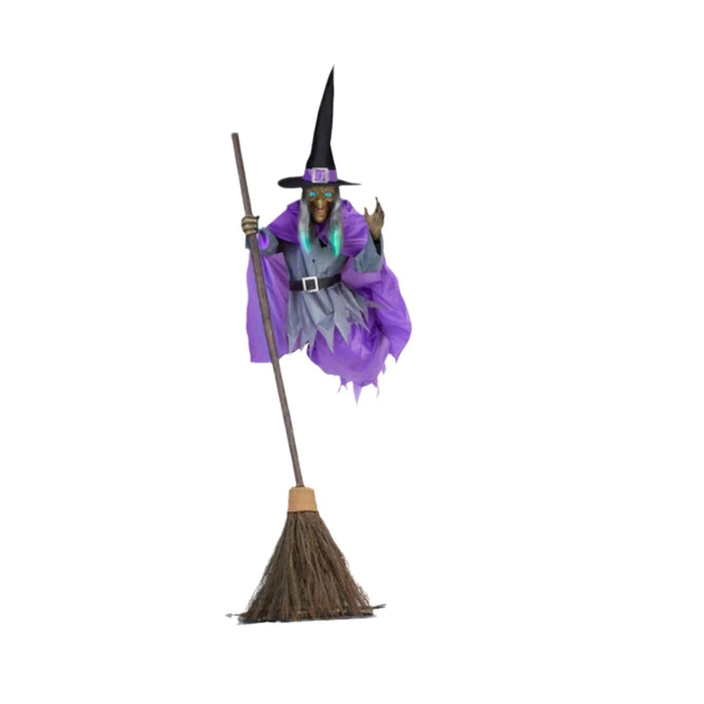 Bruja Voladora Decorativa de Jardín – Figura de Terror Flotante para Halloween con Efecto de Vuelo
