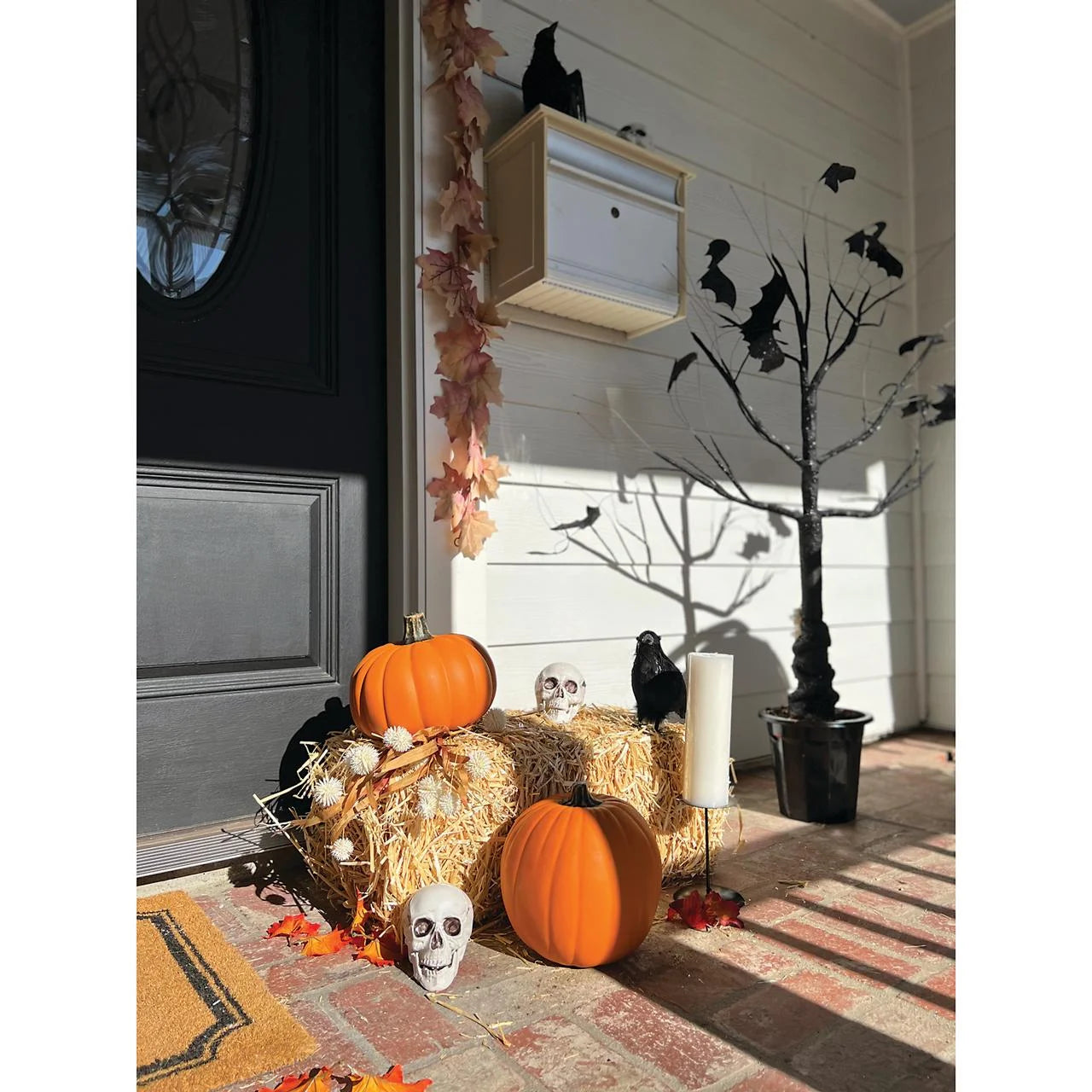 Bolsa de Calaveras Decorativas – Set de 12 Cráneos de Halloween para Decoración de Terror